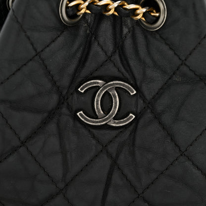 Chanel Aged Calfskin Quilted Small Gabrielle Backpack Black 12 of 12