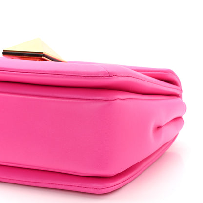 Valentino Garavani Nappa One Stud Chain Clutch Pink PP 9 of 10