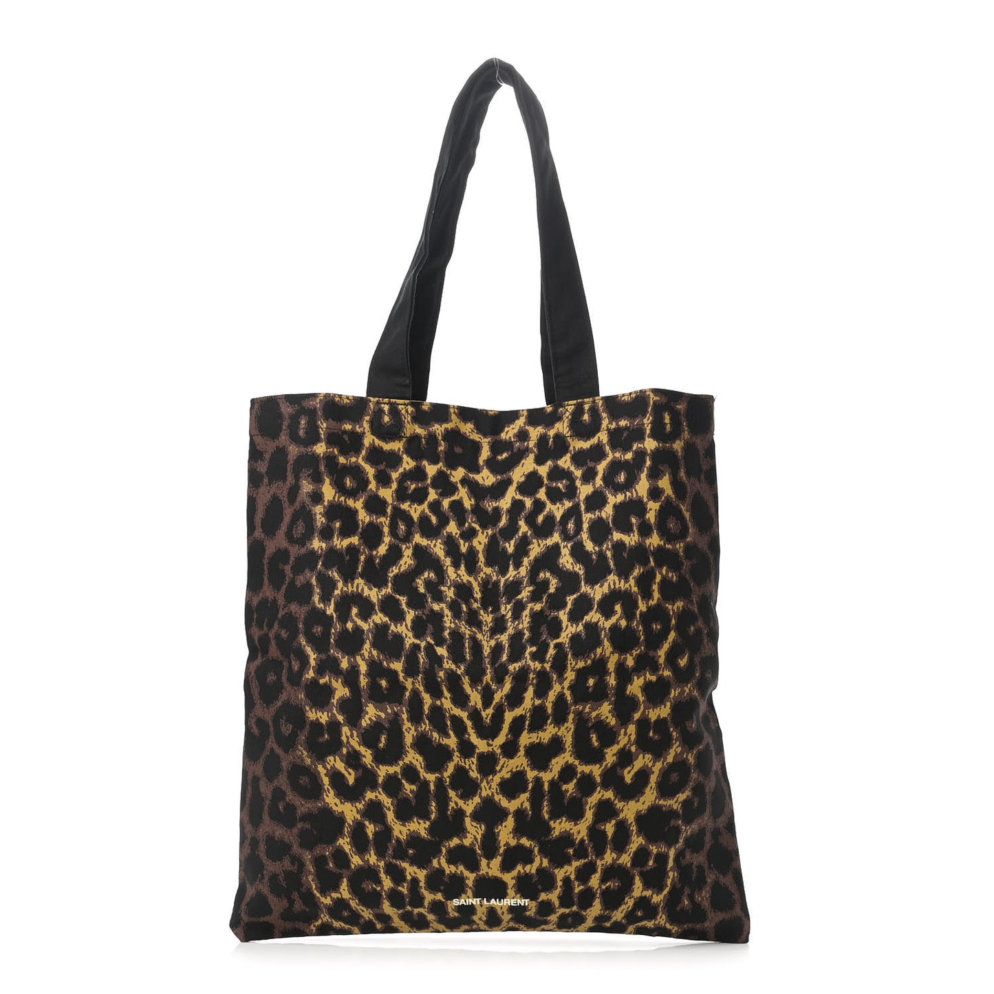 Canvas Leopard Tote Black