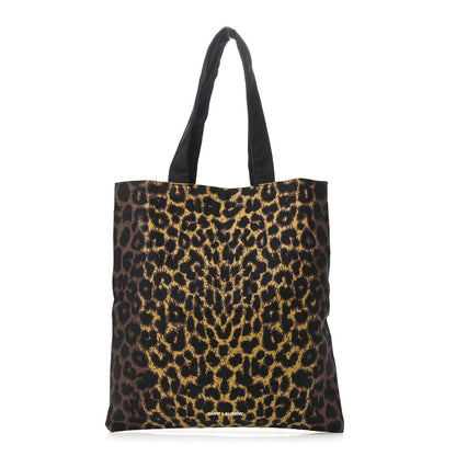 Saint Laurent Canvas Leopard Tote Black 1 of 13