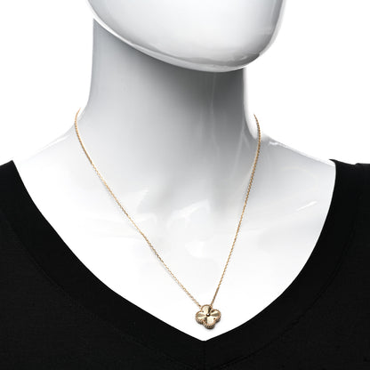 Van Cleef & Arpels 18K Yellow Gold Guilloche Vintage Alhambra Pendant Necklace 2 of 5