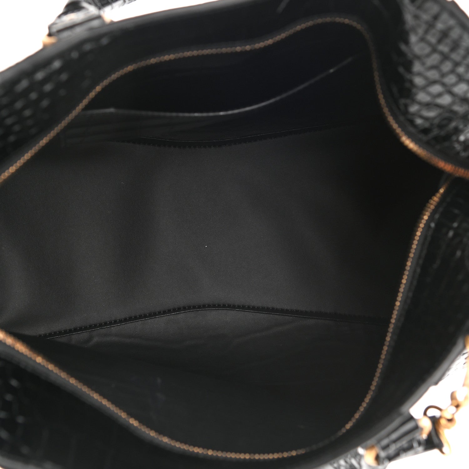 Balenciaga Shiny Supple Calfskin Crocodile Embossed Brass Hardware Neo Classic City Black 4 of 8