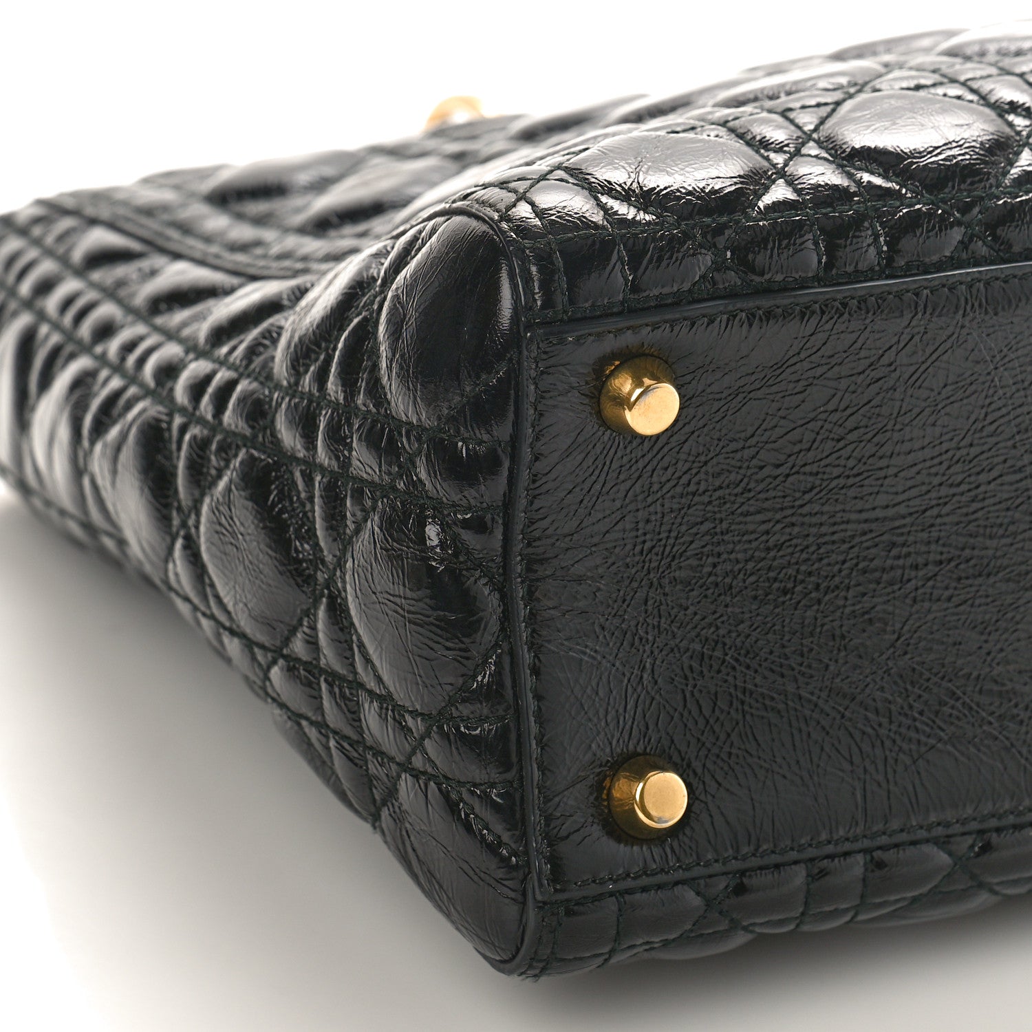 Christian Dior Grained Calfskin Cannage Large Supple Lady Dior Black 7 of 9