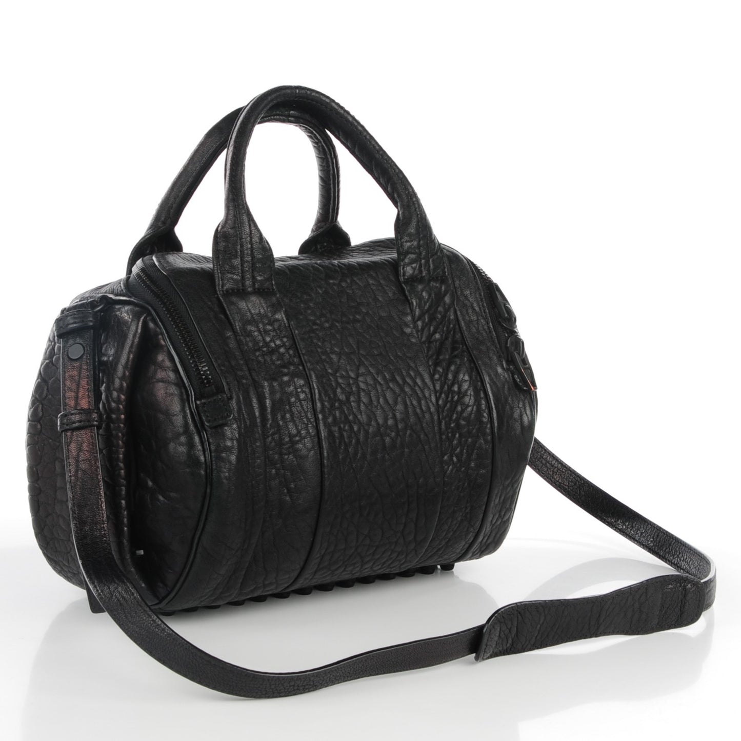 Pebbled Lambskin Rockie Black Matte Black Hardware