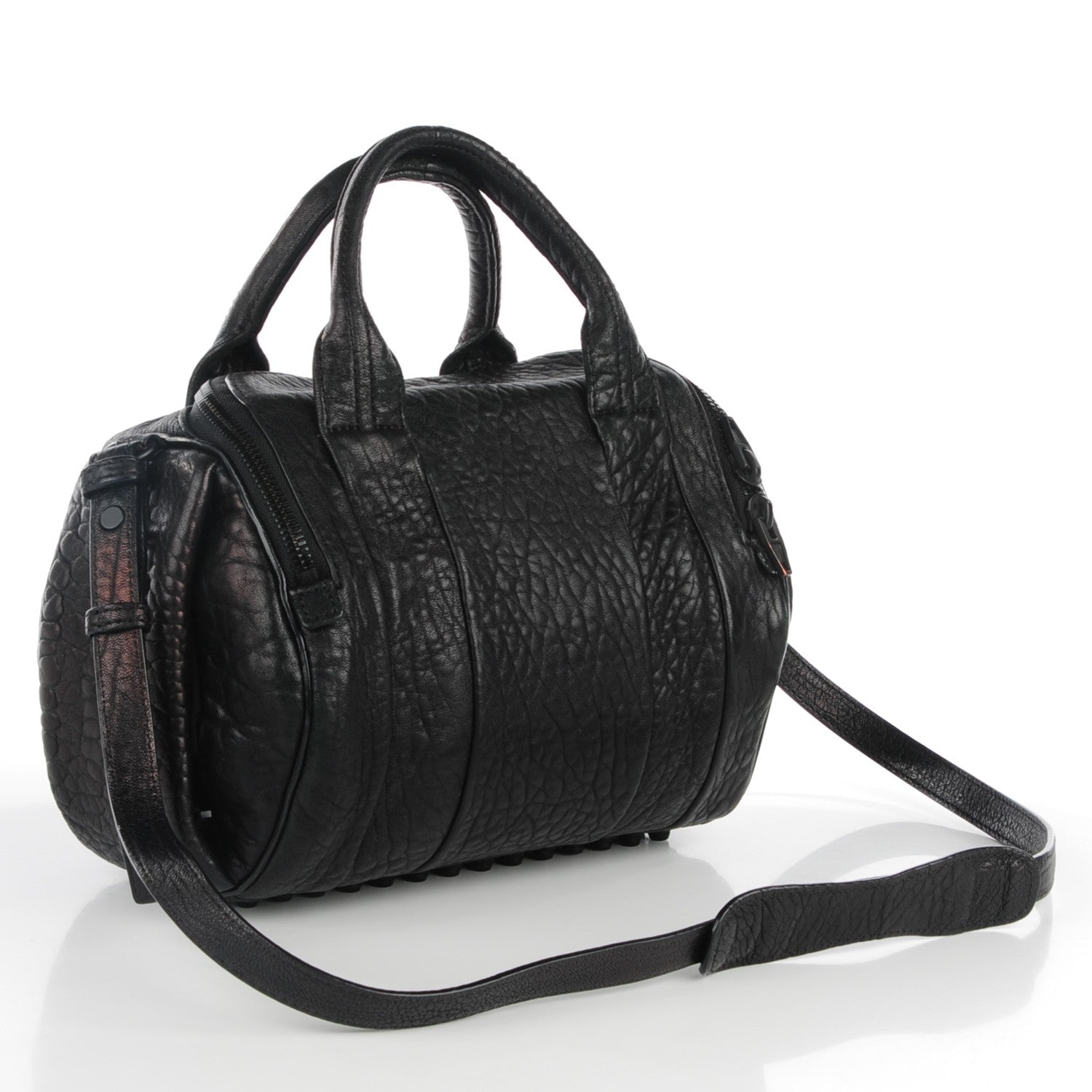 Alexander Wang Pebbled Lambskin Rockie Black Matte Black Hardware 3 of 12