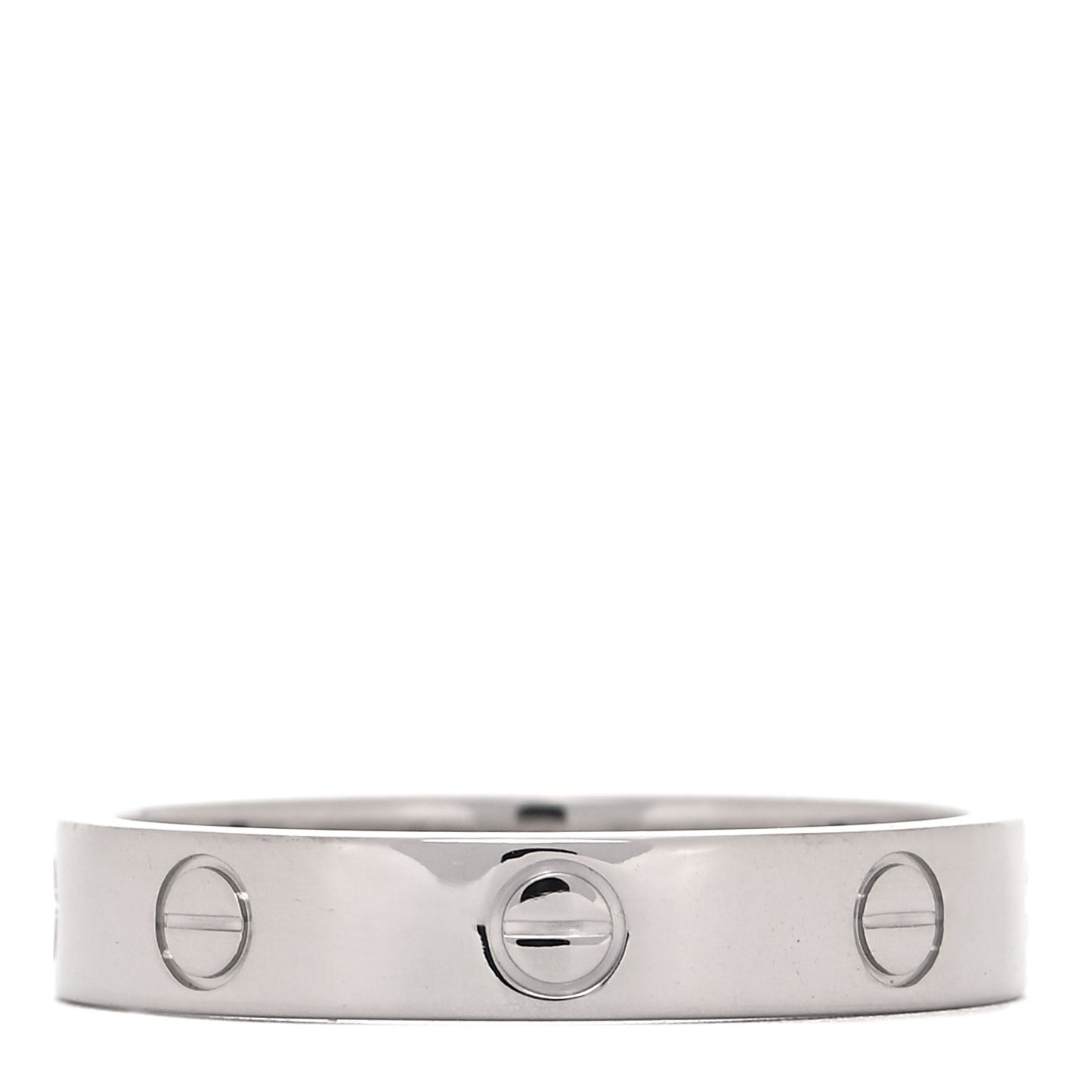 18K White Gold 4mm LOVE Wedding Band Ring 58 8.5