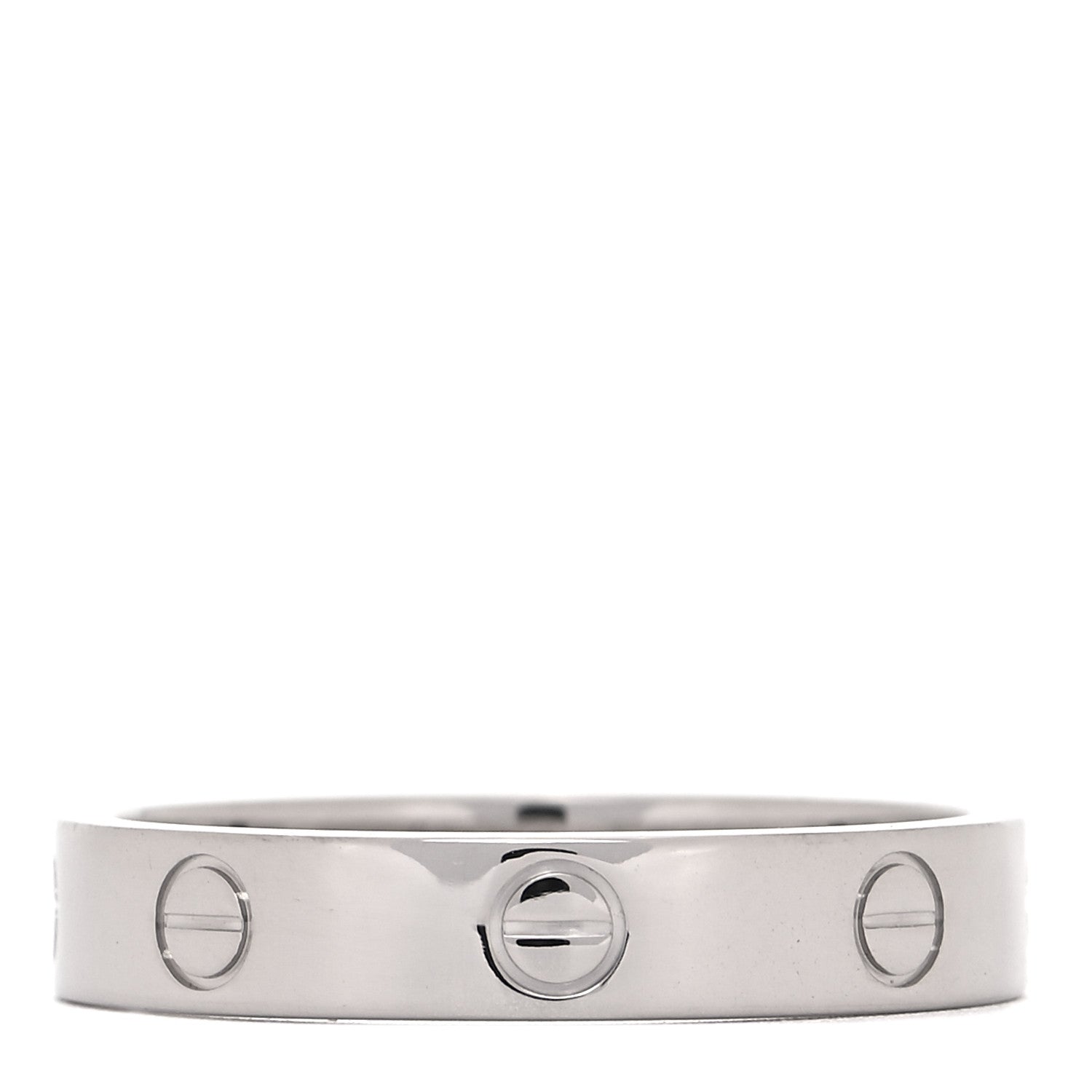 Cartier 18K White Gold 4mm LOVE Wedding Band Ring 58 8.5 3 of 4
