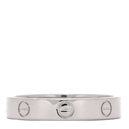 Cartier 18K White Gold 4mm LOVE Wedding Band Ring 58 8.5 3 of 4