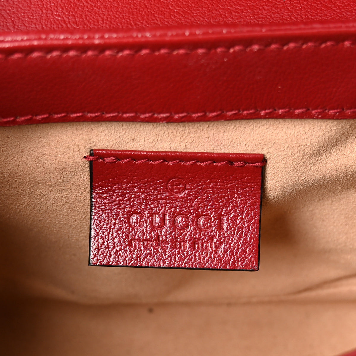 Gucci Vintage Effect Calfskin Matelasse Diagonal Super Mini Torchon GG Marmont Shoulder Bag Black Romantic Cherry 6 of 10