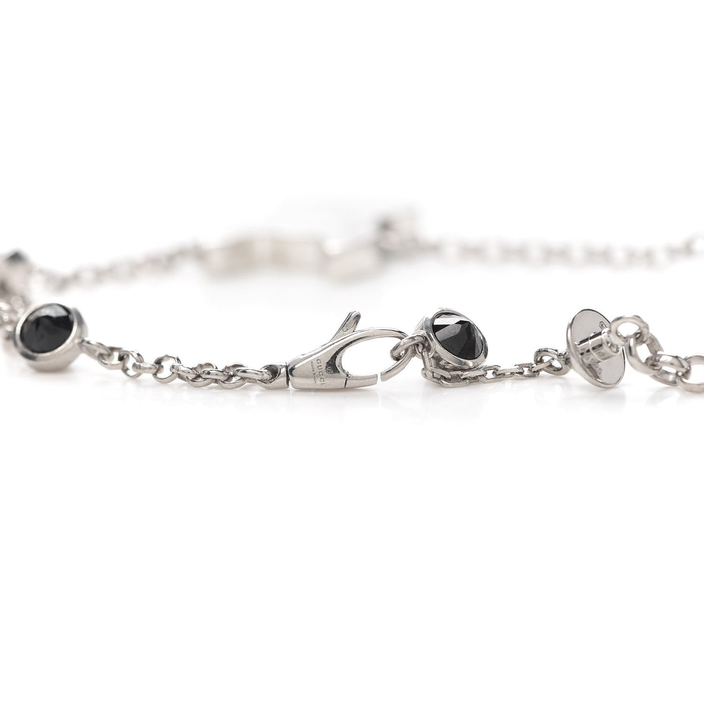 Sterling Silver Black Spinel Enamel Orso Bracelet