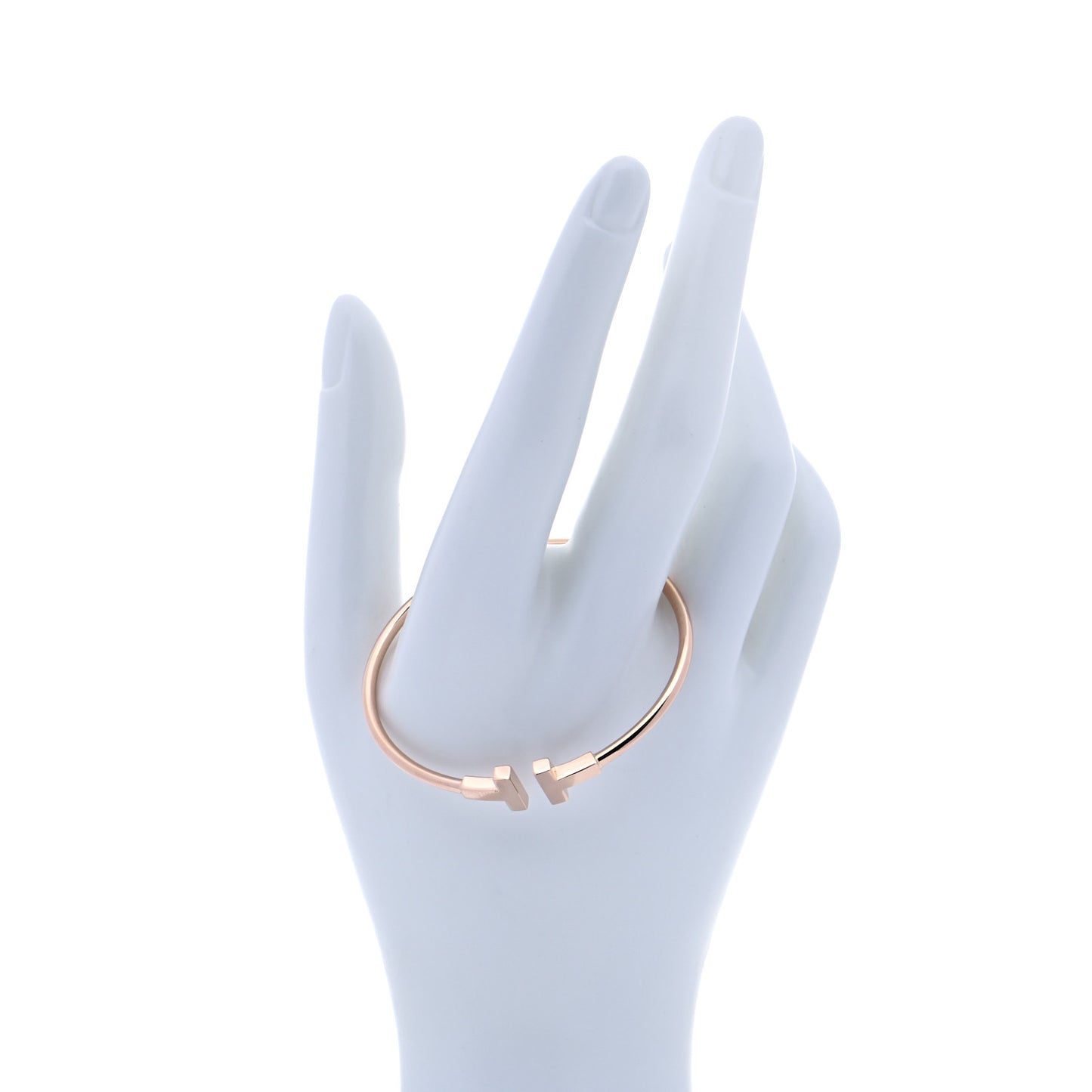18K Rose Gold T Wire Bracelet