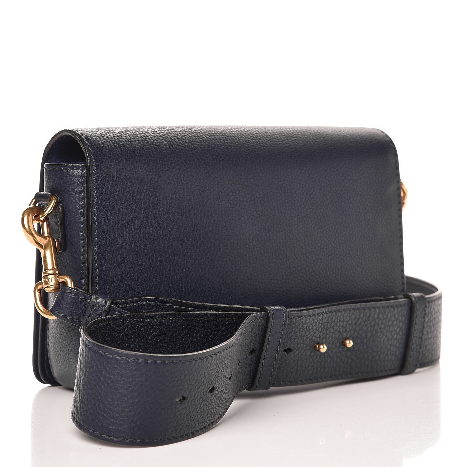 Christian Dior Grained Calfskin Dio(r)evolution Flap Bag Navy Blue 3 of 8