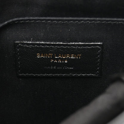 Saint Laurent Canvas Calfskin Monogram Lou Camera Bag Black Grey Cream 6 of 11