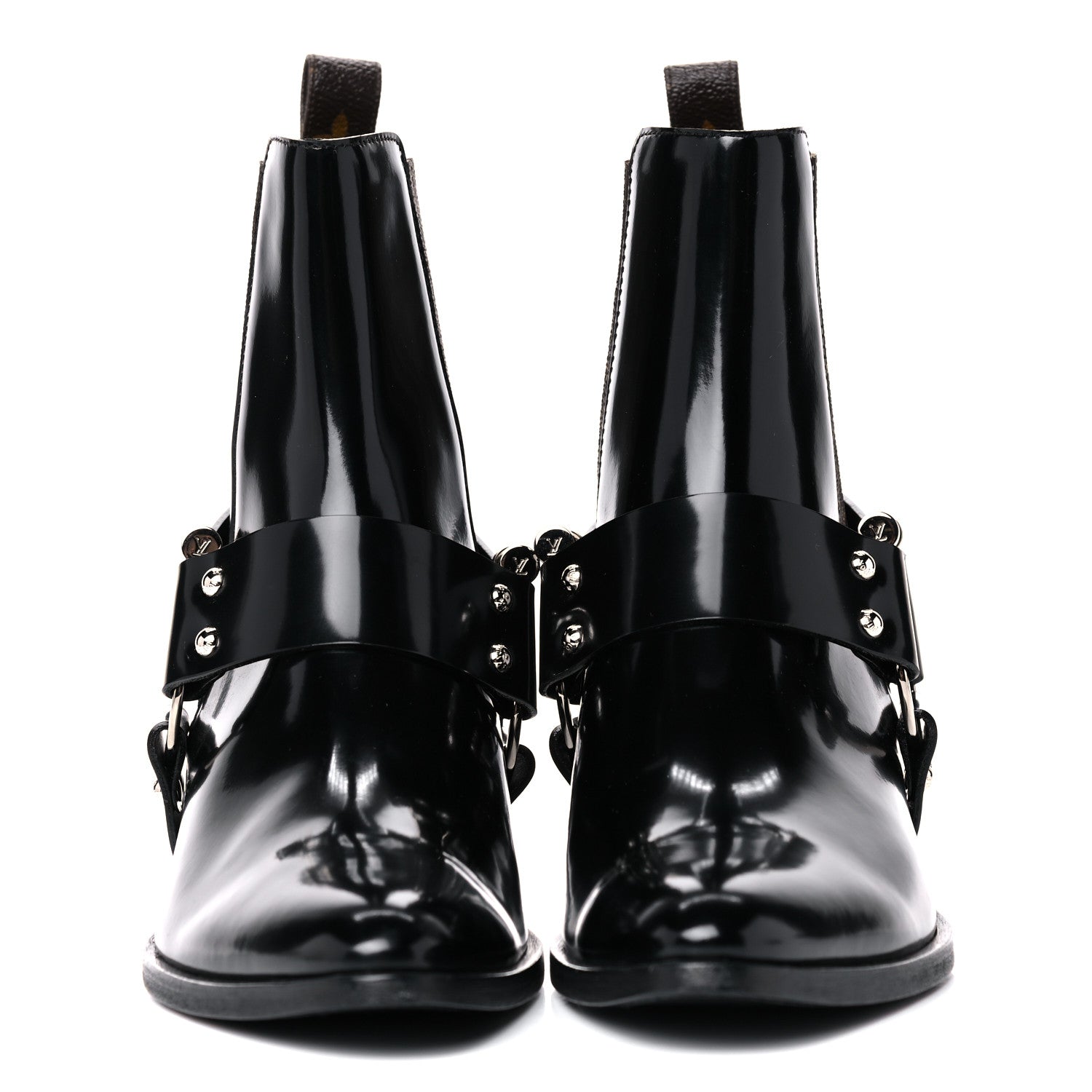 Louis Vuitton Calfskin Monogram Rhapsody Ankle Boots 38.5 Black 4 of 11