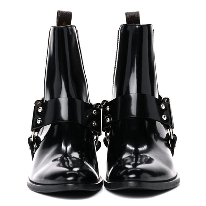 Louis Vuitton Calfskin Monogram Rhapsody Ankle Boots 38.5 Black 4 of 11