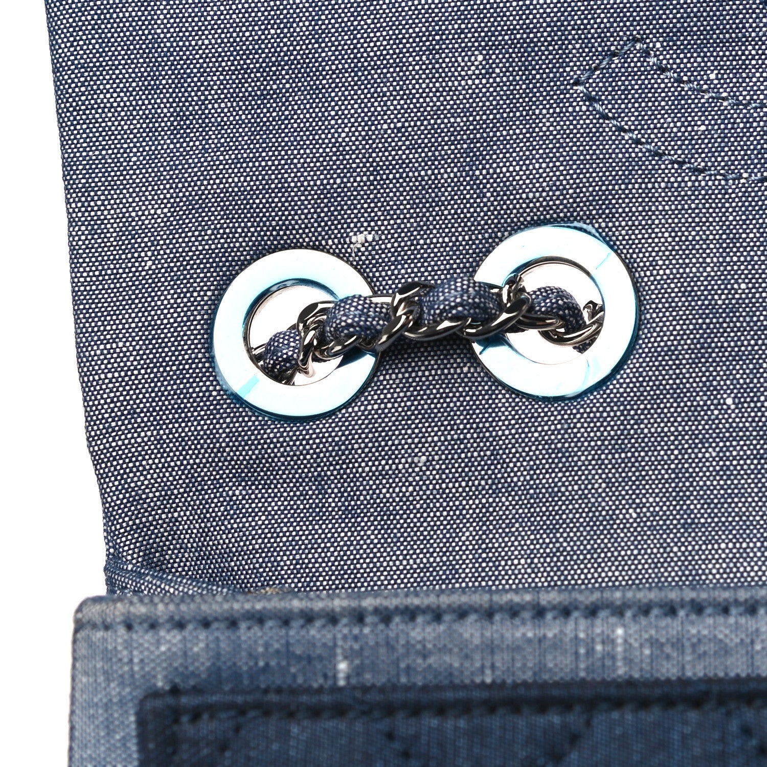 Chanel Denim Quilted Small Medallion Flap Blue 23 of 27