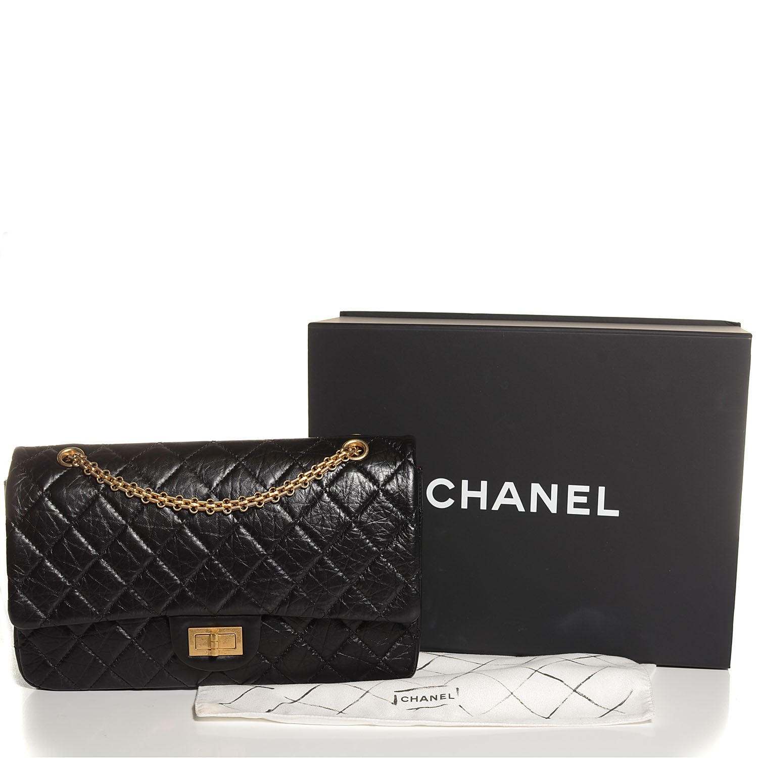 Chanel Aged Calfskin Quilted 2.55 Reissue 227 Flap Black 5 of 9