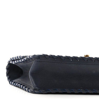 Chanel Iridescent Calfskin Small Happy Stitch Flap Navy 9 of 9