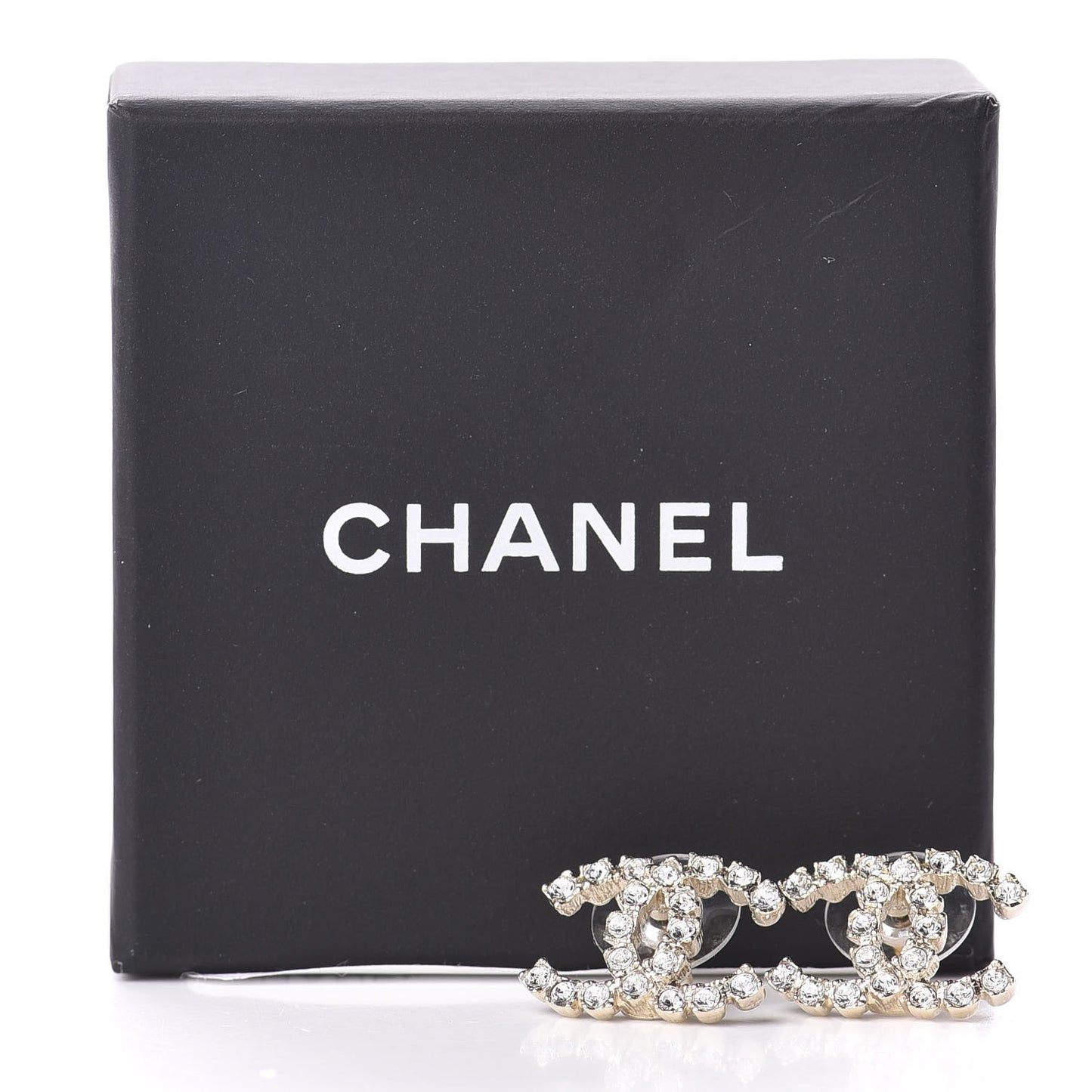 Crystal Coco's Pearls CC Earrings Light Gold