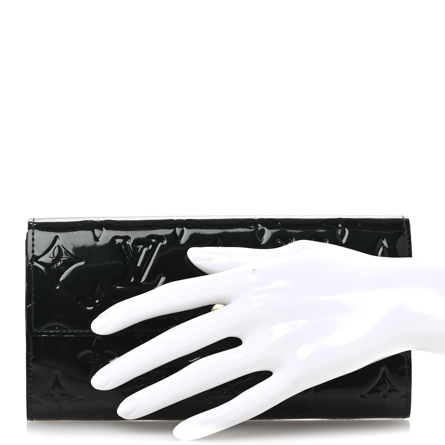 Louis Vuitton Vernis Sarah Wallet Blue Nuit 2 of 9