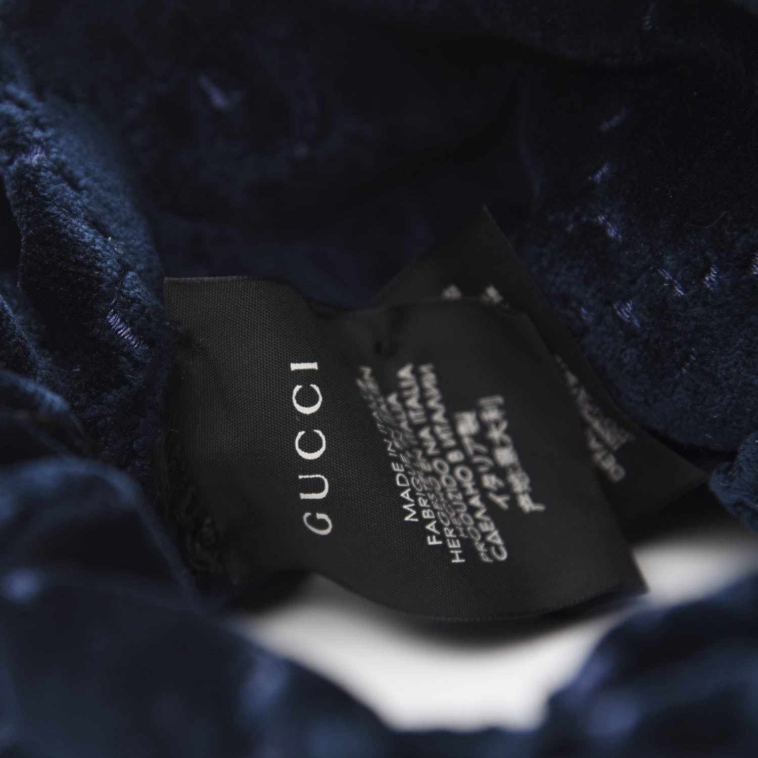 Gucci Velvet GG Monogram Headband Sapphire 6 of 7