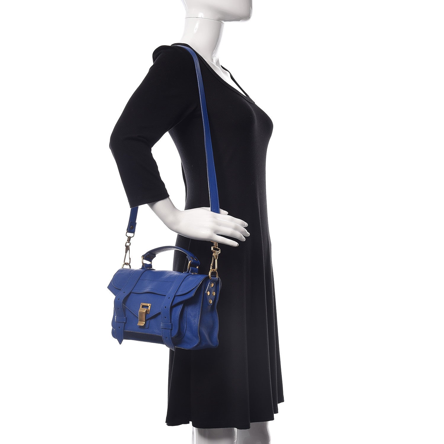 Proenza Schouler Lambskin Tiny PS1 Satchel Royal Blue 2 of 11