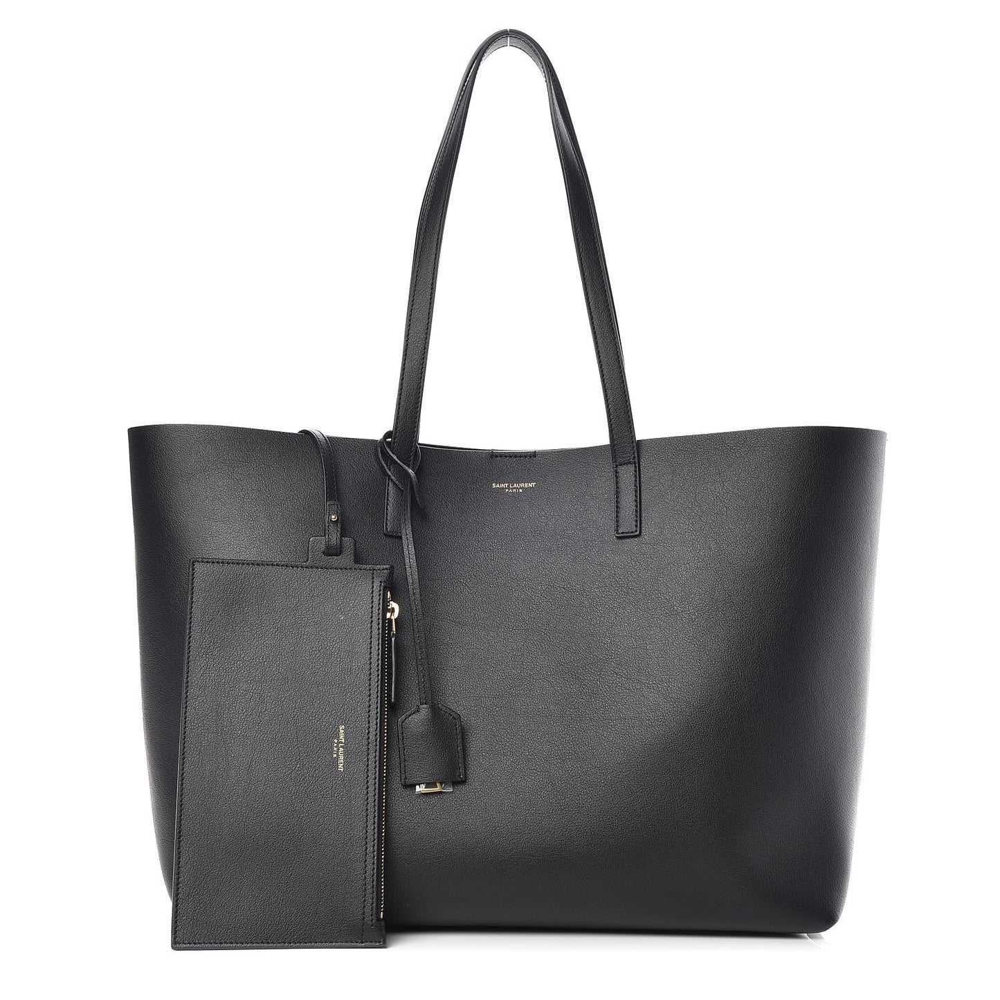 Calfskin Large Shopping Tote Black