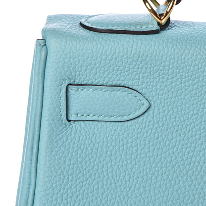 Hermes Togo Kelly Retourne 32 Bleu Atoll 19 of 33