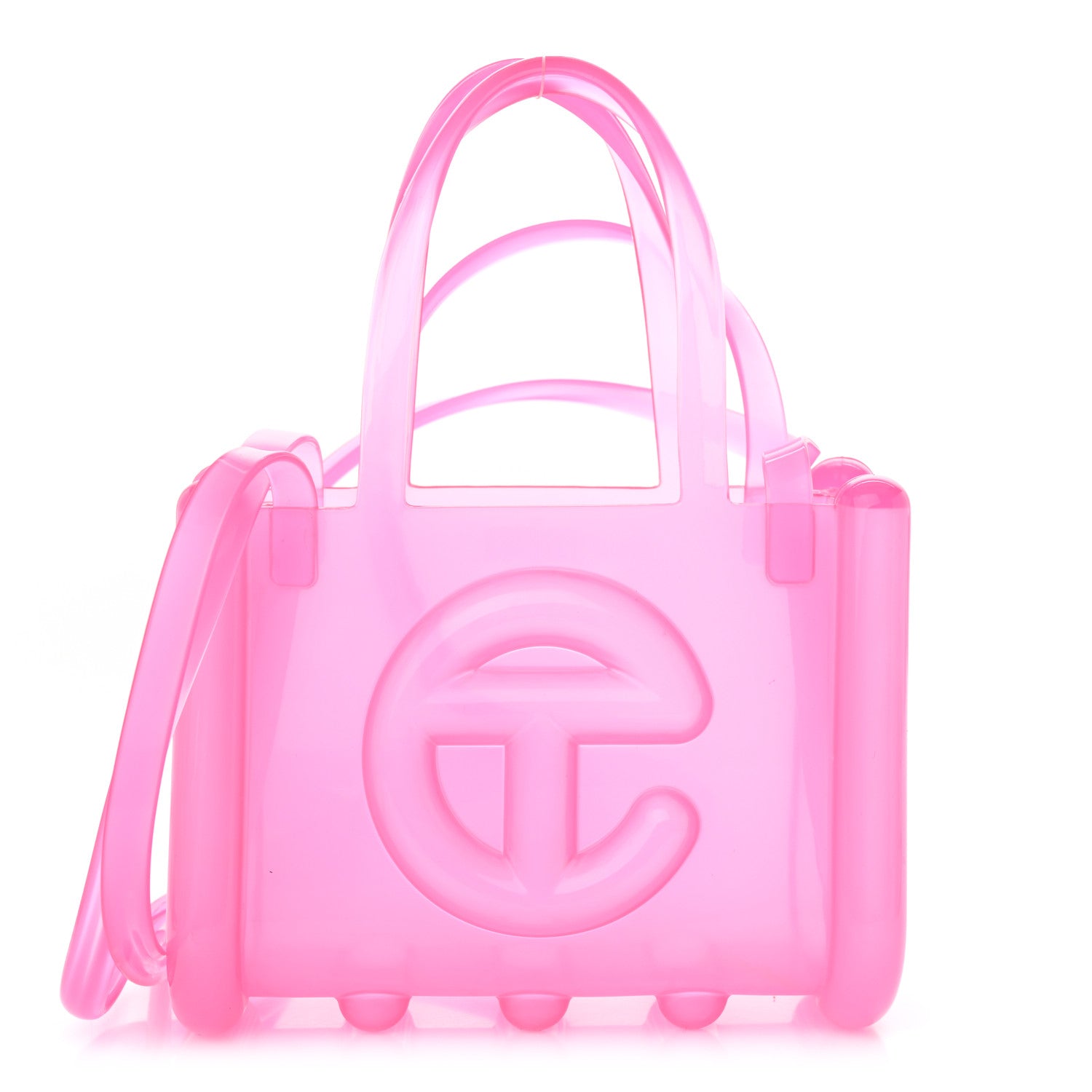 Telfar x MELISSA Jelly Small Shopping Bag Clear Pink 1 of 9