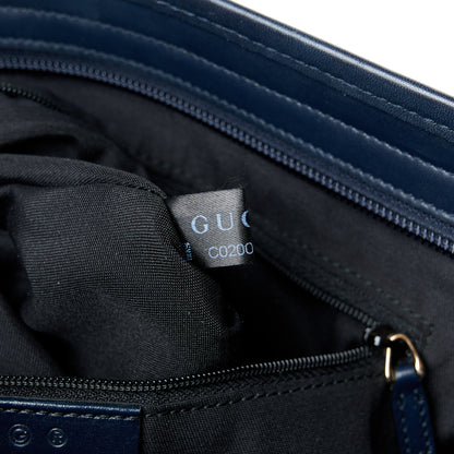 Gucci GG Plus Monogram Medium Flat Messenger Bag Navy 8 of 12