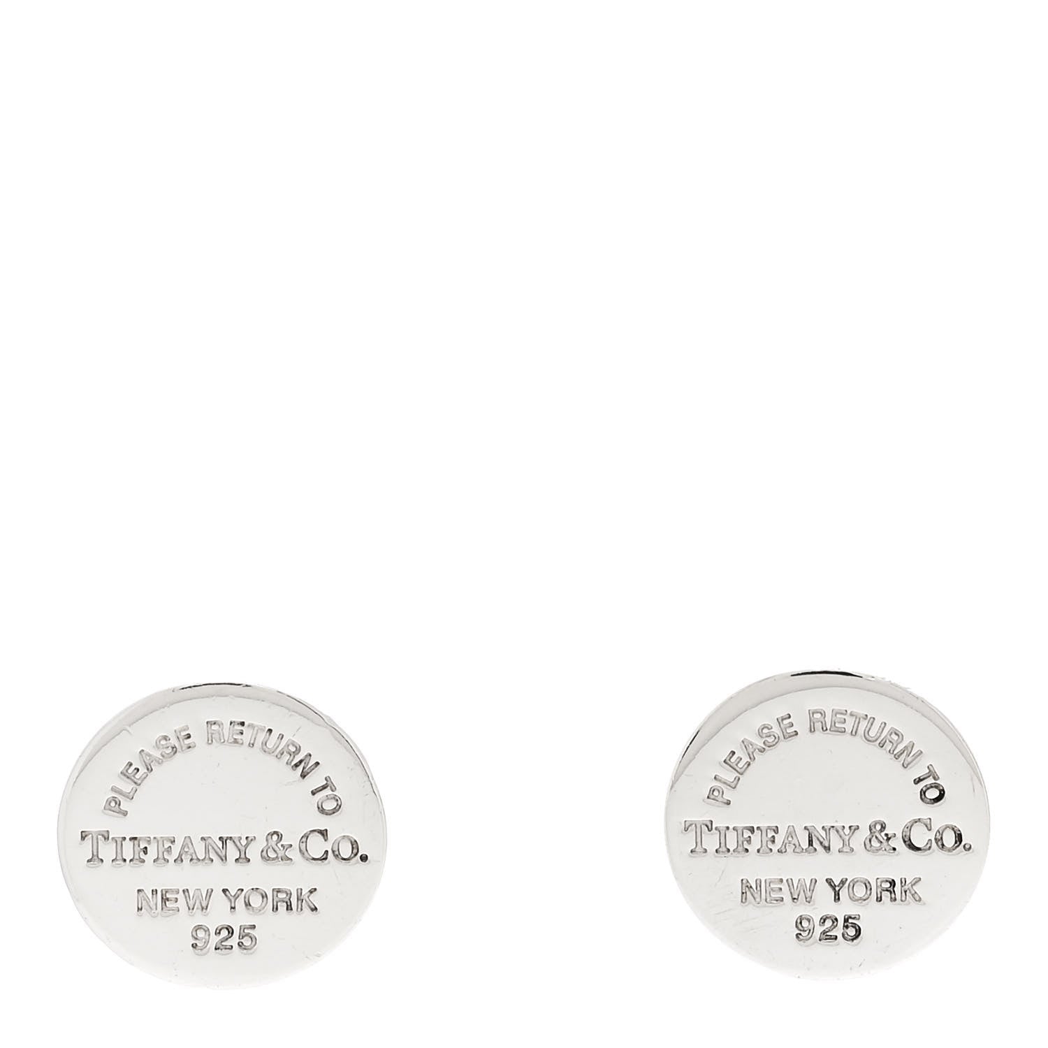 Tiffany Sterling Silver Return To Tiffany Circle Stud Earrings 1 of 5