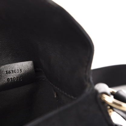 Gucci Monogram Horsebit Chain Flap Shoulder Bag Black 7 of 10