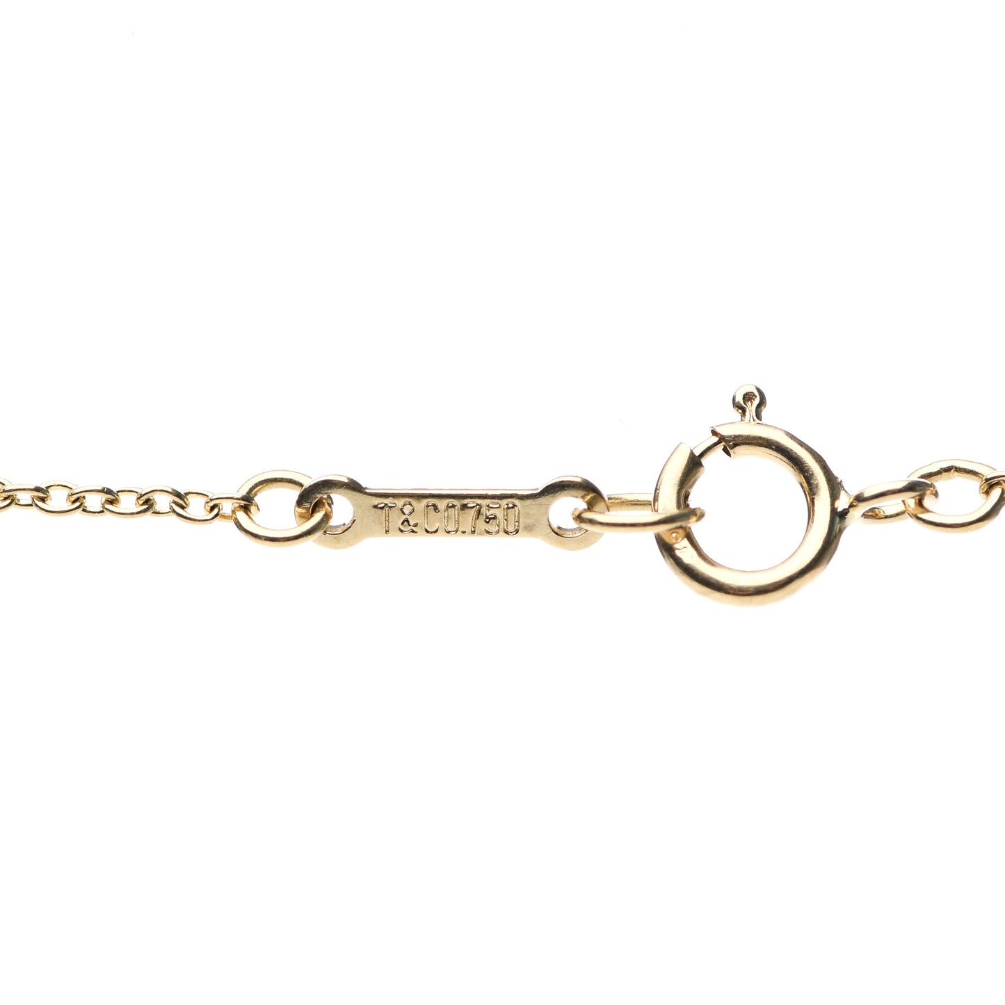 18K Yellow Gold 12mm Elsa Peretti Cross Pendant Necklace