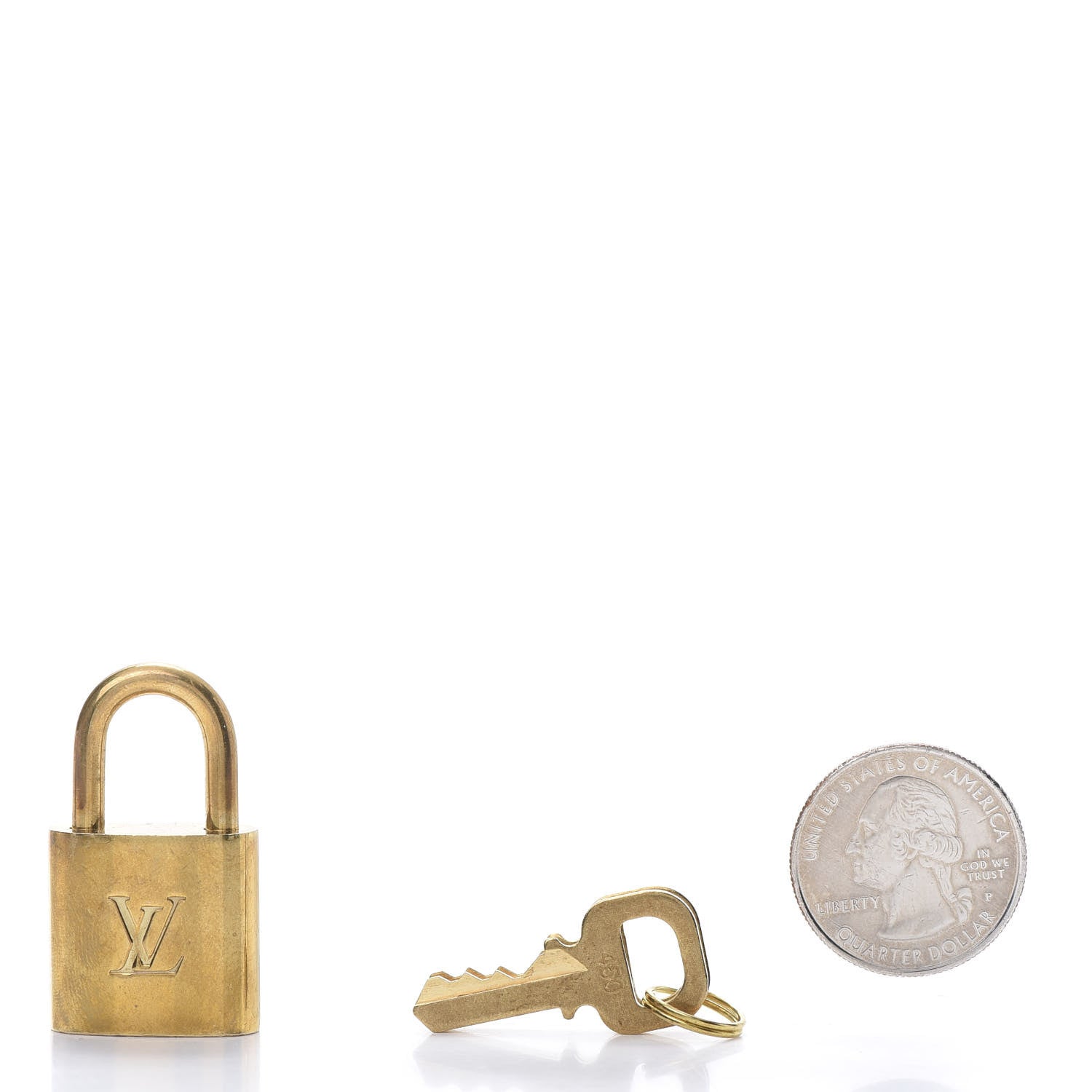 Louis Vuitton Brass Lock and 2 Keys Set 2 of 4