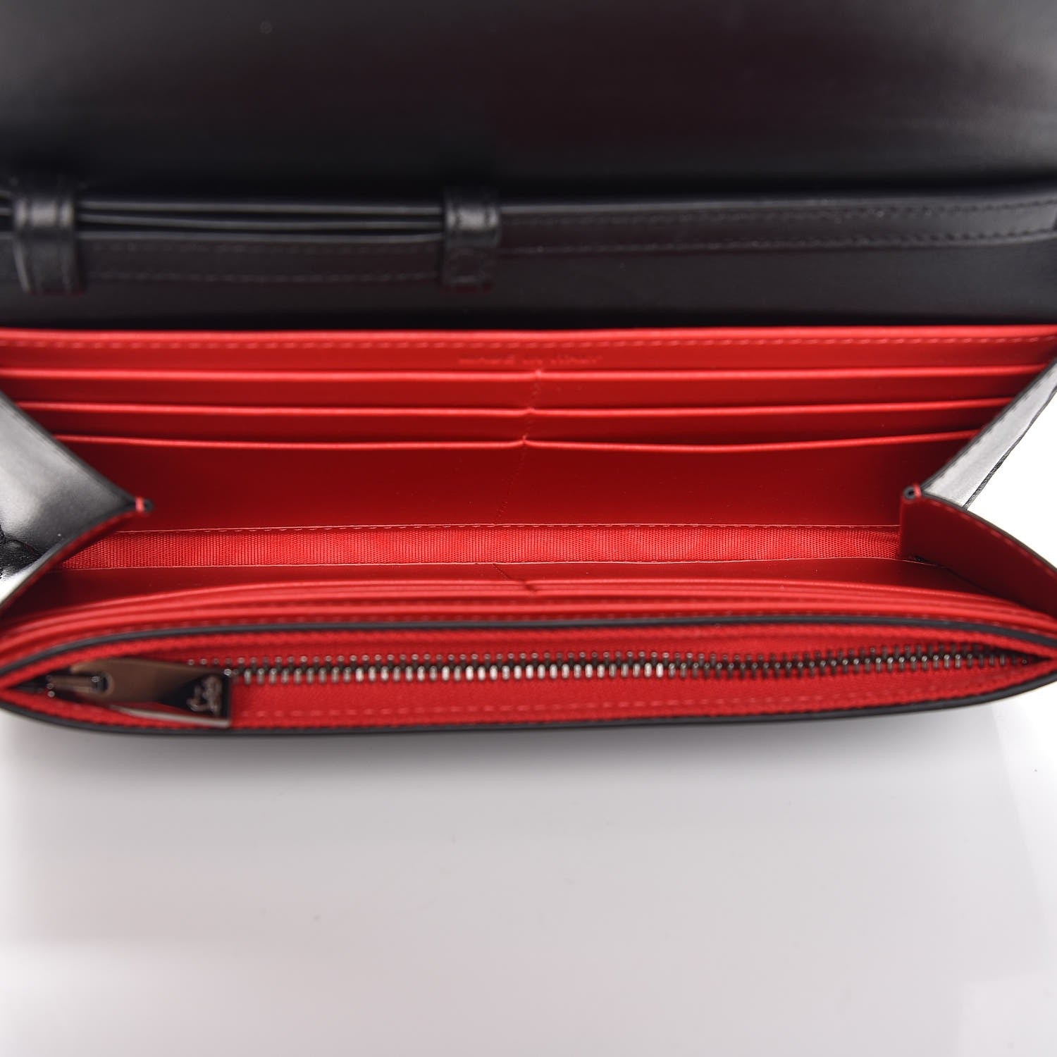 Christian Louboutin Calfskin Macaron Spiked Flap Wallet Black 5 of 8