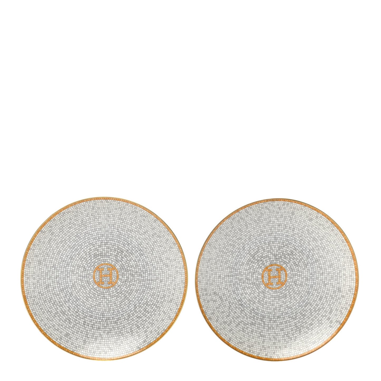 Porcelain Mosaique Au 24 Bread And Butter Plate Set of 2 Gold