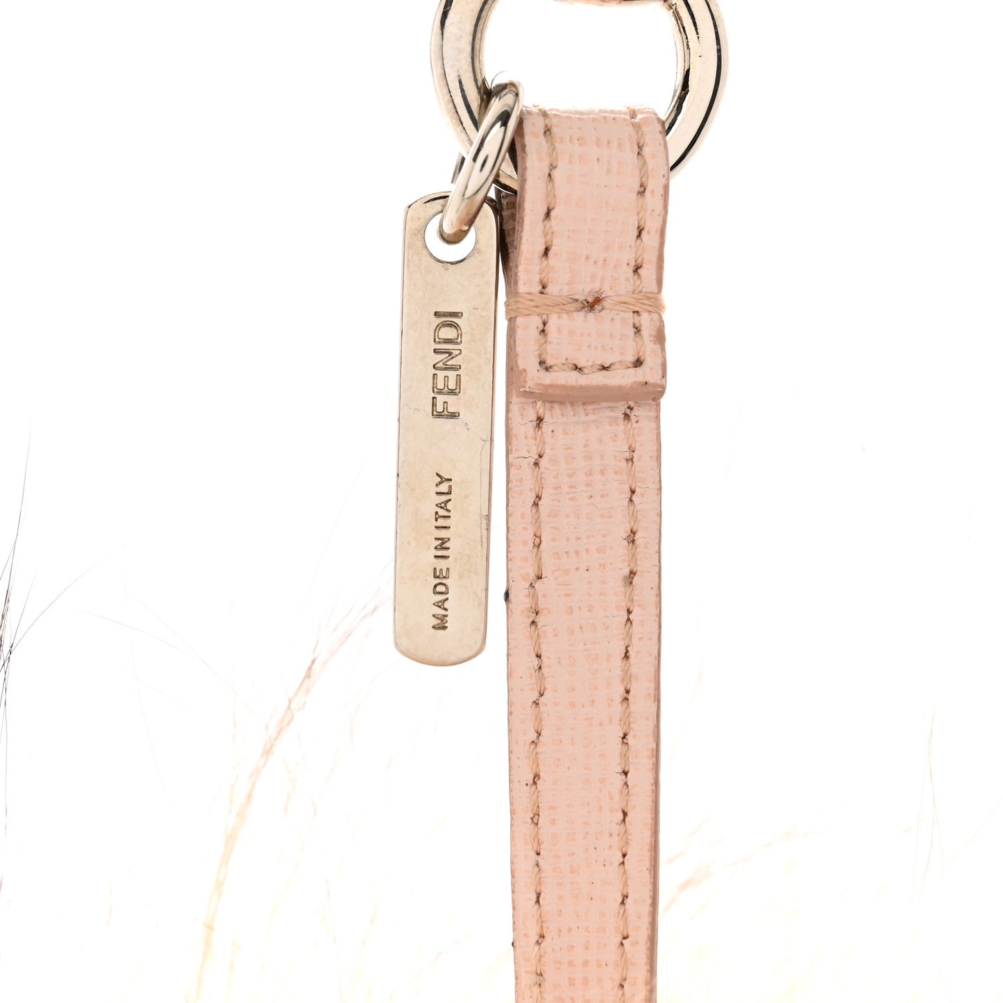 Mink Fox Fur Vitello Wild Jess Monster Bag Bug Charm Pink