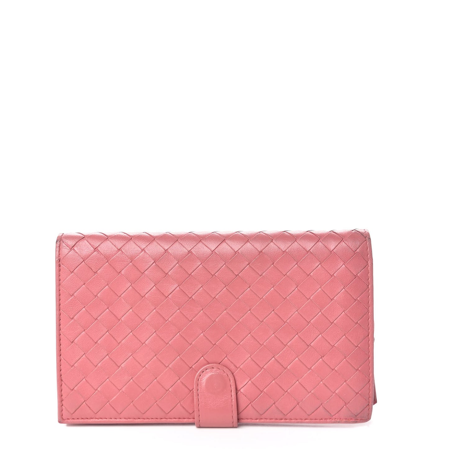 Nappa Intrecciato Continental Snap Wallet Quarzo