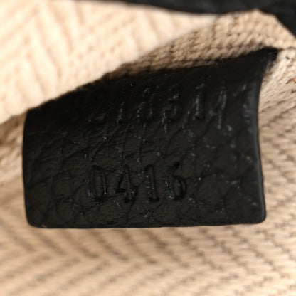 Gucci Pebbled Calfskin Mini B Shoudler Bag Black 7 of 10