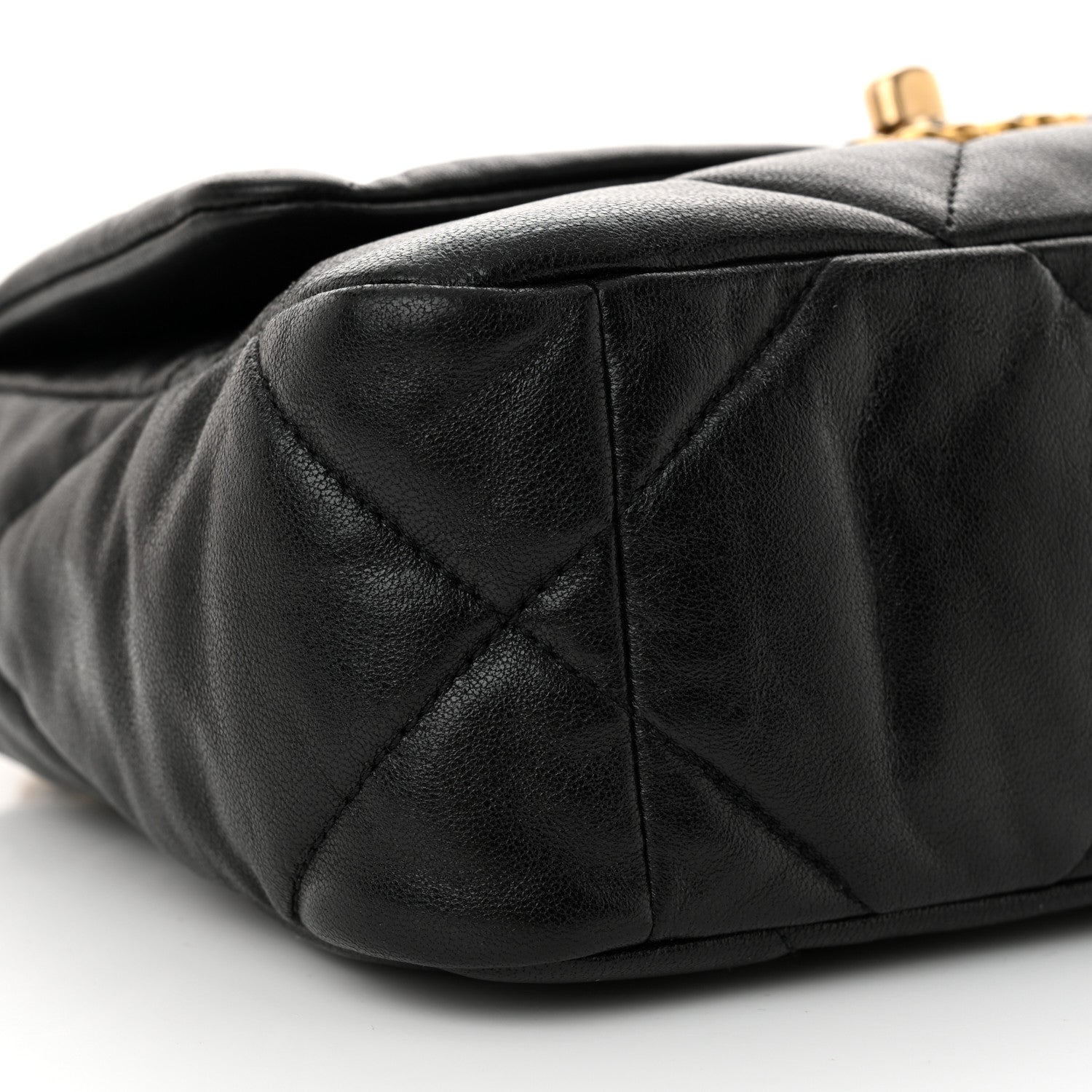 Chanel Shiny Goatskin Quilted Medium Chanel 19 Flap Black 9 of 11