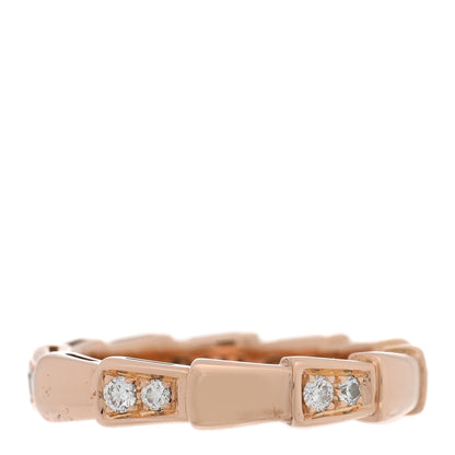 Bulgari 18K Rose Gold Diamond Serpenti Viper Ring 48 4.5 3 of 4