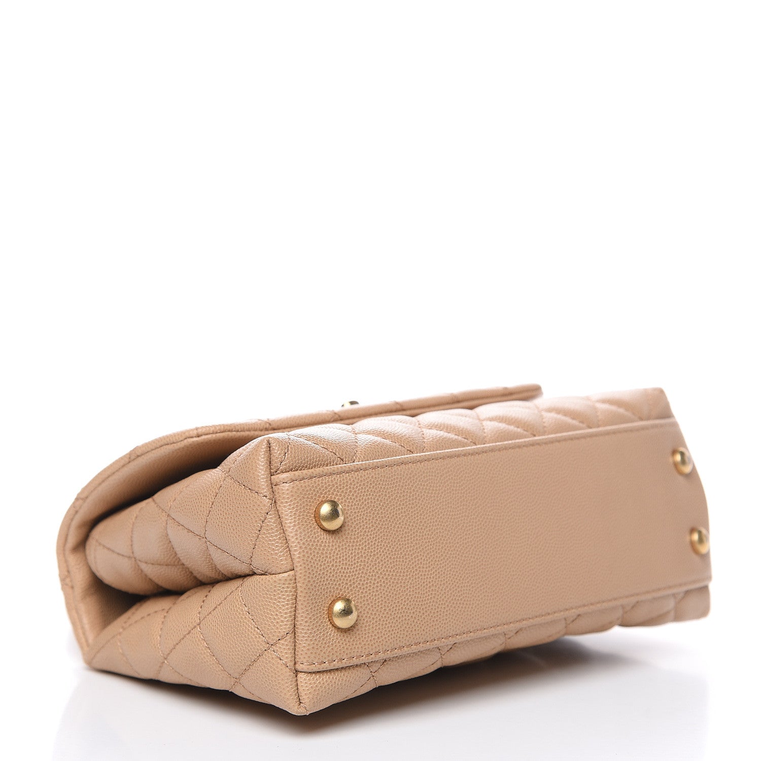 Chanel Caviar Quilted Mini Coco Handle Flap Beige 4 of 10