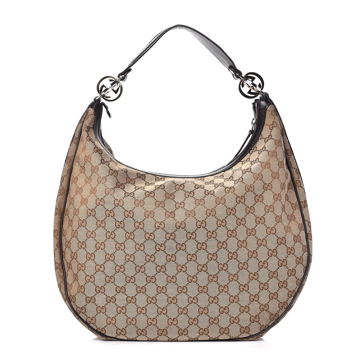 Monogram Large GG Twins Hobo Dark Brown