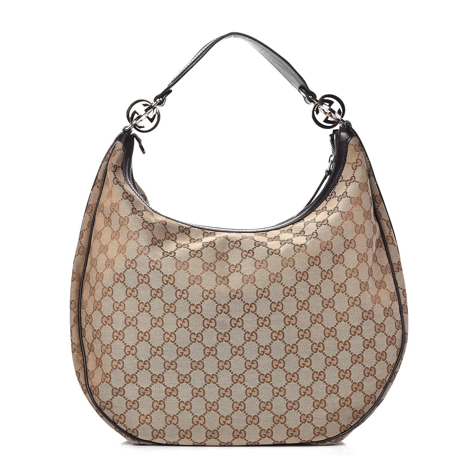 Gucci Monogram Large GG Twins Hobo Dark Brown 1 of 9