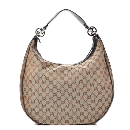 Gucci Monogram Large GG Twins Hobo Dark Brown 1 of 9