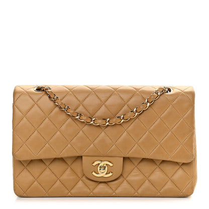 Chanel Lambskin Quilted Medium Double Flap Beige 1 of 15