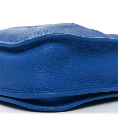 Hermes Taurillon Clemence Evelyne III PM Bleu Zellige 10 of 11