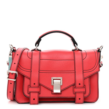 Proenza Schouler Lambskin Tiny PS1 Satchel Red 1 of 10
