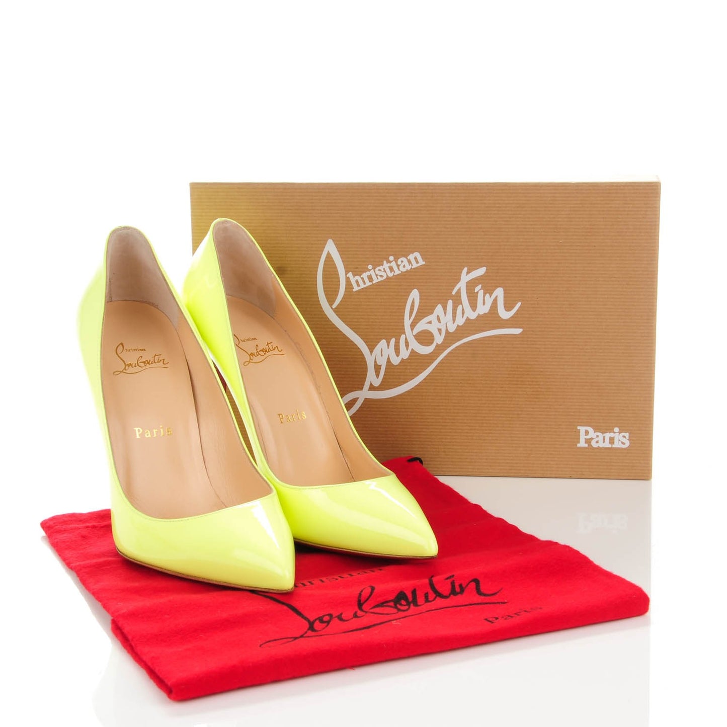 Patent Pigalle Follies 100 Pumps 39.5 Neon Yellow
