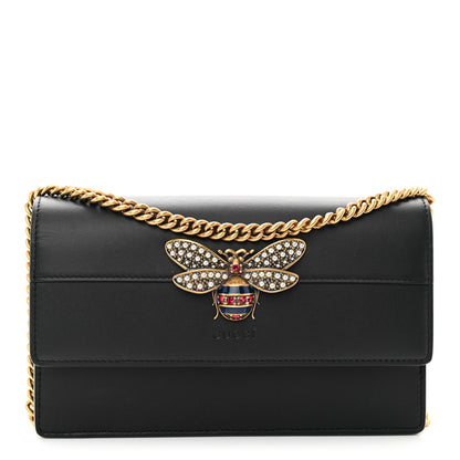 Gucci Calfskin Queen Margaret Chain Wallet Black 1 of 9
